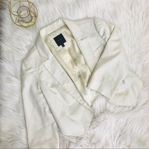 The Limited White Cropped Blazer